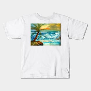 Tropical Hawaiian Beach Kids T-Shirt